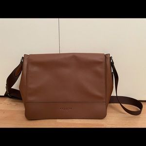 UNISEX Coach Saddle-Brown Houston Crossbody Bag